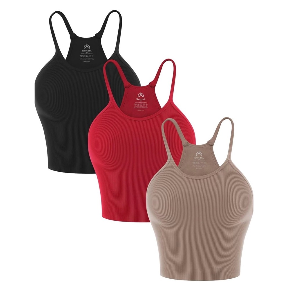 Sunzel Free to Be Tank Crop Ribbed Tank Tops